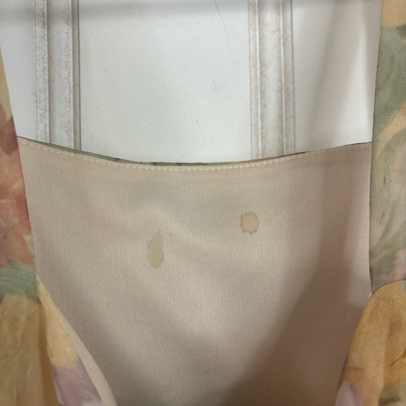 Vintage Sheer Floral 2 Piece Set Dress Cardigan Cottagecore Y2K Fairy size 10 - Picture 13 of 14